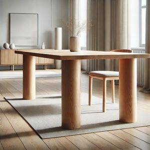 base per tavolo in legno