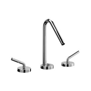 miscelatore doppio comando per lavabo / da appoggio / in metallo cromato / da bagno