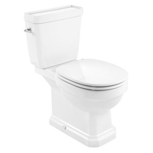 WC da appoggio / in ceramica / con sciacquone ad incastro / con maniglia a leva