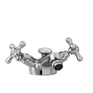 miscelatore doppio comando per bidet / da appoggio / in metallo cromato / in bronzo