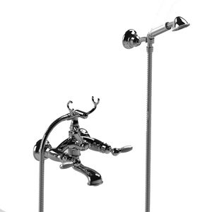 miscelatore doppio comando per doccia / per vasca / da parete / in metallo cromato