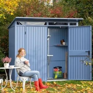 capanno per giardino in metallo