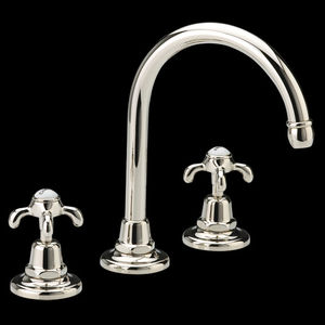 miscelatore doppio comando per lavabo / da appoggio / da bancone / in metallo cromato