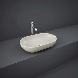 lavabo sospeso / ovale / in ceramica / moderno