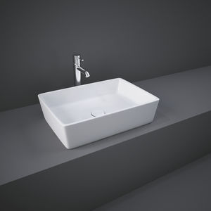 lavabo da appoggio / rettangolare / in ceramica / moderno