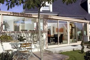 veranda in alluminio / con pannelli fotovoltaici integrati