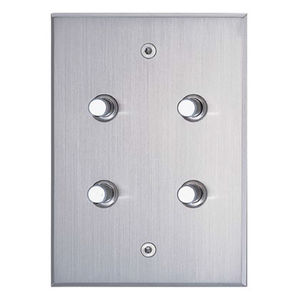 interruttore a pulsante / ad incasso / quadruplo / in ottone