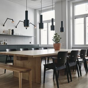 lampada a sospensione / moderna / in acciaio laccato / da interno