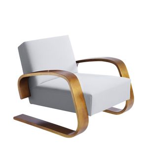 poltrona moderna / in tessuto / in pelle / in legno compensato