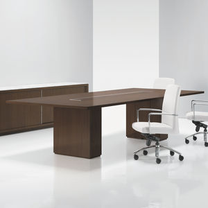 tavolo da conferenza moderno / in legno / rettangolare / con presa di corrente integrata