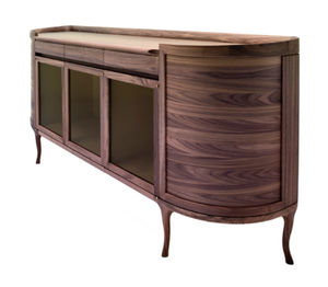 credenza alta / moderna / in ciliegio / in noce americano