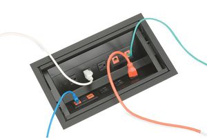 presa informatica / di corrente / da incasso / in alluminio