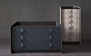 cassettone moderno / in legno / in pelle / di Carlo Colombo