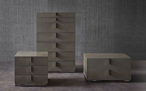 cassettiera moderna / in legno laccato / in legno