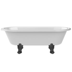 vasca da bagno su piedi / ovale / in marmo / in acrilico