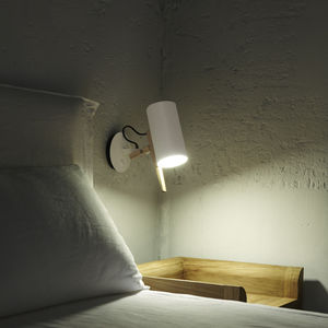 applique moderna / in alluminio / in quercia / LED