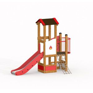 casetta da gioco caserma dei pompieri