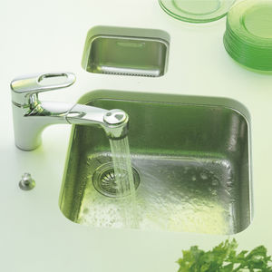 lavello a 1 vasca / in acciaio inox / quadrato