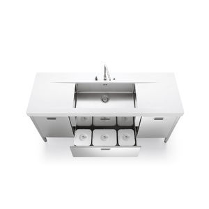 mobile lavello in acciaio inox