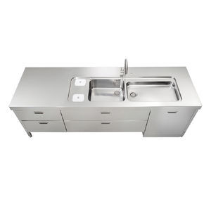 mobile lavello in acciaio inox