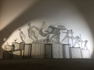 scultura in acciaio