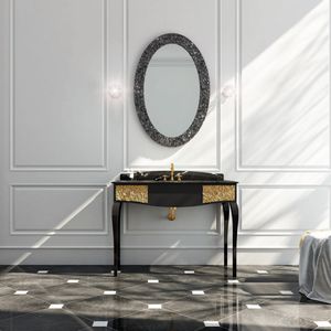 mobile lavabo da appoggio / in marmo / classico / con specchio