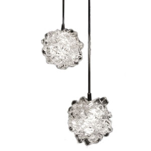 lampada a sospensione / moderna / in vetro / per specchio