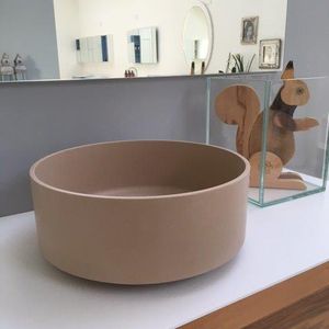 lavabo da appoggio / tondo / in Solid Surface / moderno
