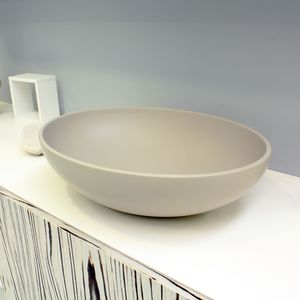 lavabo da appoggio / ovale / in composito / moderno