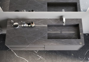 piano lavabo in marmo