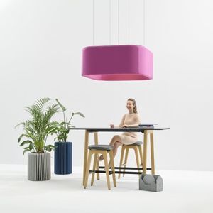 lampada in tessuto acustico