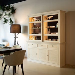 credenza con alzata contemporanea