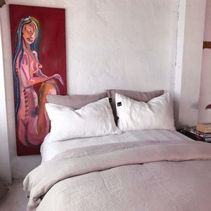 coordinato letto in lino