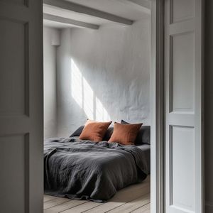 coordinato letto in lino