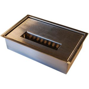 bruciatore a bioetanolo in acciaio inox