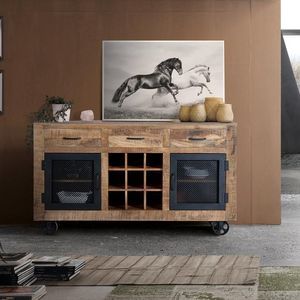 credenza in stile industriale