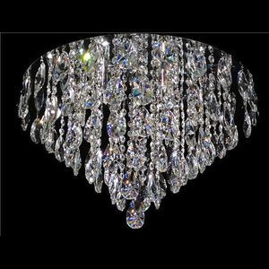 Lampadario Moderno A Spirale Luna E Stelle | Cristallo Trasparente E Acciaio | Luci Calde E Fredde | Diametro 60 Cm, Altezza Regolabile - 2