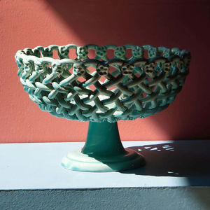 fruttiera in ceramica smaltata
