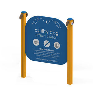 pannello segnaletico per parco per cani