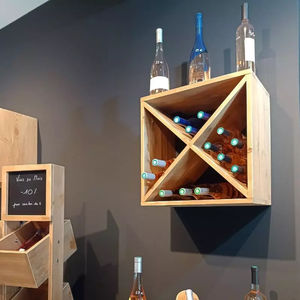 armadietto portabottiglie in legno massiccio