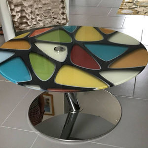 tavolino basso in vetro