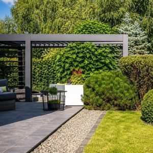 pergola addossata