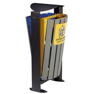 portarifiuti in acciaio