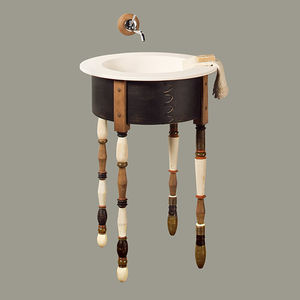 supporto per lavabo in legno