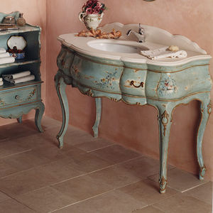 piano lavabo in legno