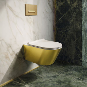 WC sospeso / in ceramica / senza brida