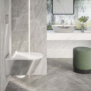 WC sospeso / in ceramica / senza brida
