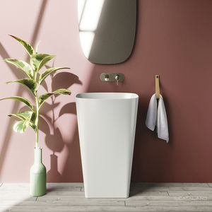 lavabo da terra / rettangolare / in ceramica / moderno