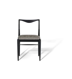 sedia classica / imbottita / in tessuto / in legno