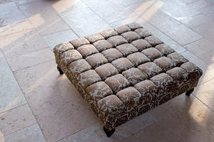 pouf moderno / in tessuto / quadrato / con rivestimento rimovibile